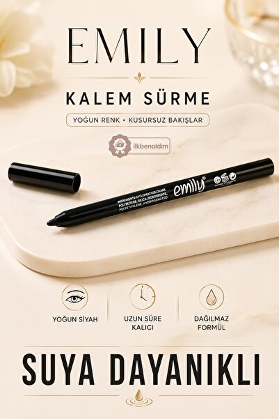 İlkbenaldim Emily Eye Pencil 101 | Kalem Sürme Suya Dayanıklı Yoğun Siyah Göz...
