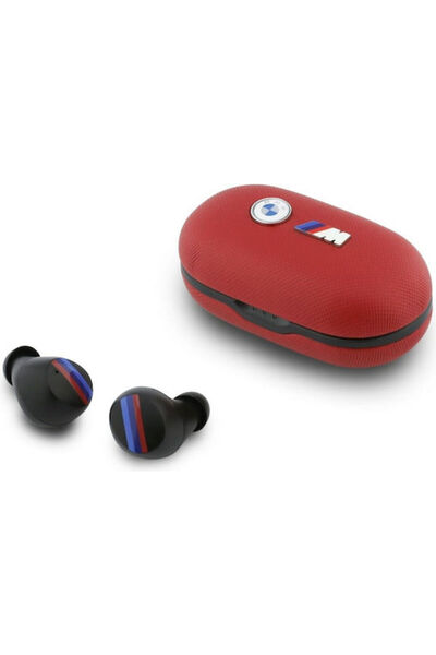 BMW Ενδοωτικά ακουστικά Bluetooth handsfree με μεταλλικό λογότυπο και θήκη φό...