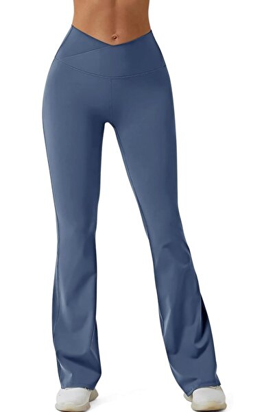 OEM REORIA Legginsuri Sport pentru Femei cu Picioare Largi pentru Yoga Gri M