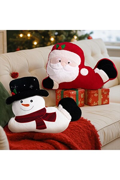 OEM Set alb de 2 perne decorative festive din pluș