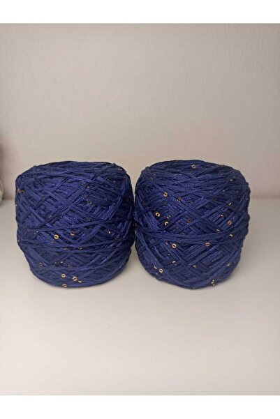 kartopya Lacivert Renkli Pullu Koton İp 200gr(2x100 Gr)