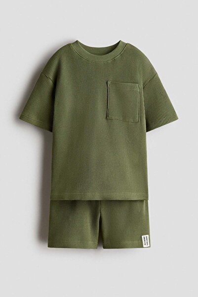 H&M 2-piece waffled cotton set