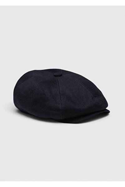 Ramsey Navy Blue 100% Cashmere Hat