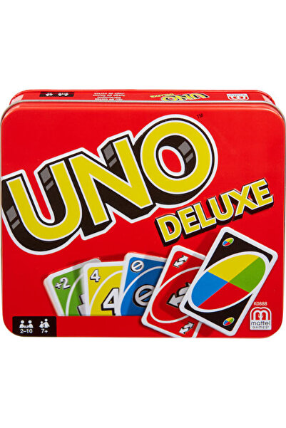 Mattel Games Επιτραπέζιο παιχνίδι Uno Deluxe, Παιχνίδι καρτών για 2-10 παίκτε...