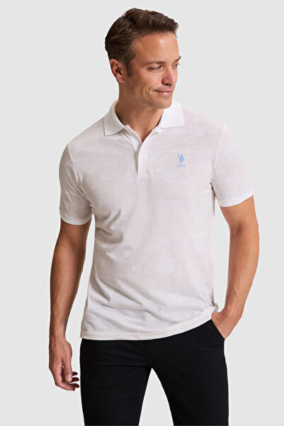 U.S. Polo Assn. Erkek Açık Gri Regular Fit Polo Yaka Tişört 50322376-VR001