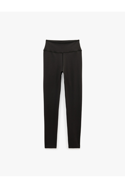 Koton High Waist Slim Fit Interlock Sports Leggings