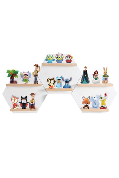 MADE IN CHINA Raft magnetic hexagonal de perete pentru figurine Toniebox, sup...