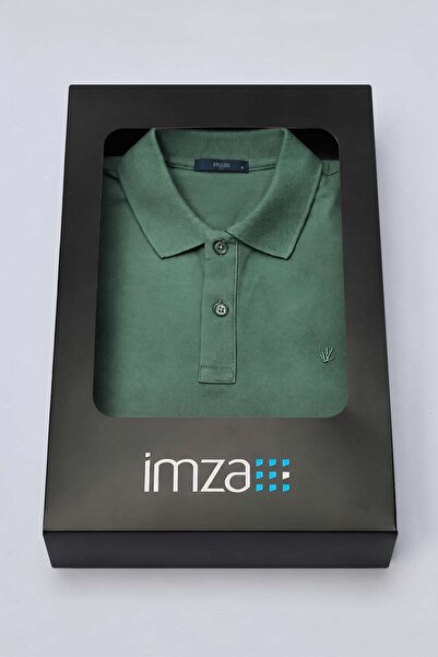İmza Green Polo Collar Pique Short Sleeve Slim Fit Cotton T-Shirt 1011260169