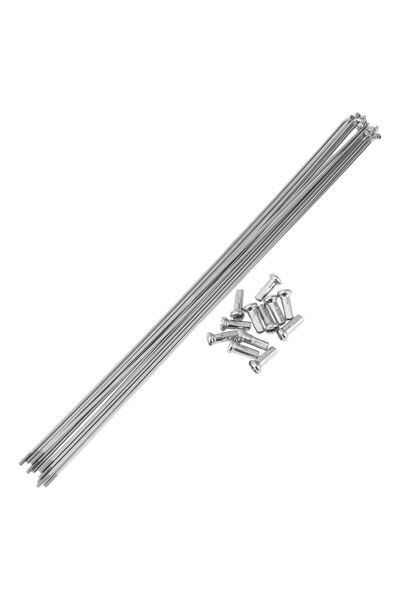 OEM Sârme de bicicletă 14G 297mm Oțel Inoxidabil 304 Pachet de 12 Argintiu