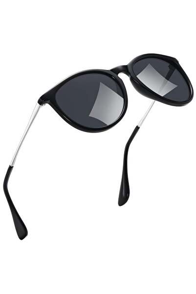 OEM Ochelari de soare rotunzi polarizați UV400, ramă retro unisex vintage – l...