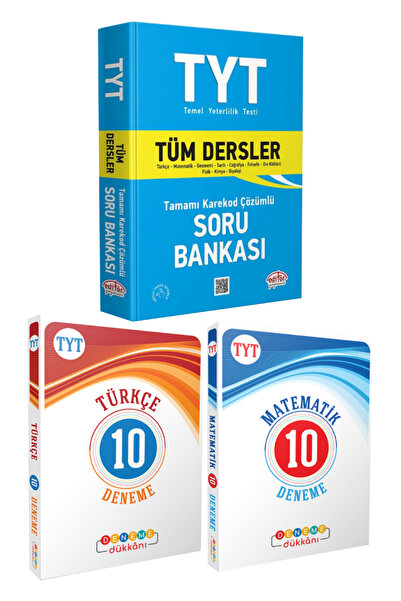 Editör Yayınevi TYT Tüm Dersler Soru Bankası+ Deneme Dükkanı Türkçe - Matemat...