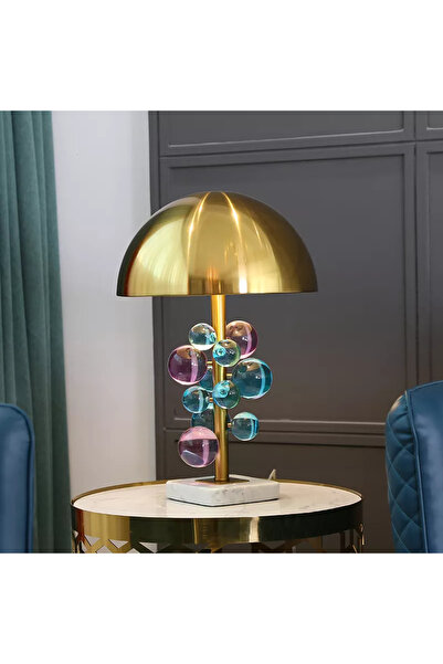 LXE CONCEPT Lampă de masă din sticlă, tip ciupercă, de designer italian