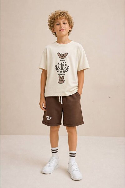 HAUSEkids 5-14 ani Luca Grey Costum pentru băieți-Ecru