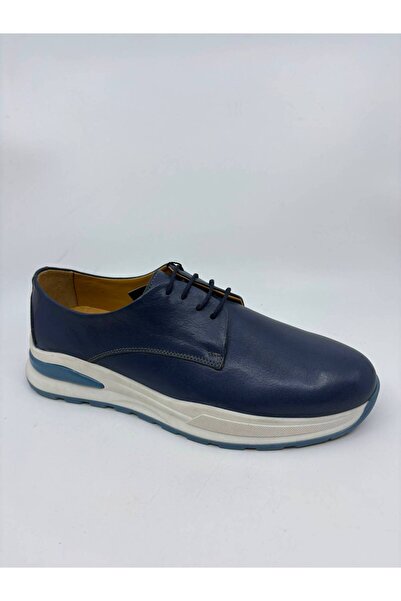 Papuccu Blue Napa Men's Leather Shoes