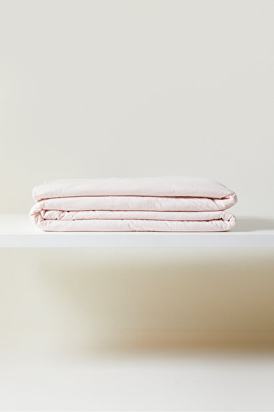 Ocean Home Textile %100 Pamuk Penye Pembe Kalp Nakışlı Çocuk Tek Kişilik Yorg...