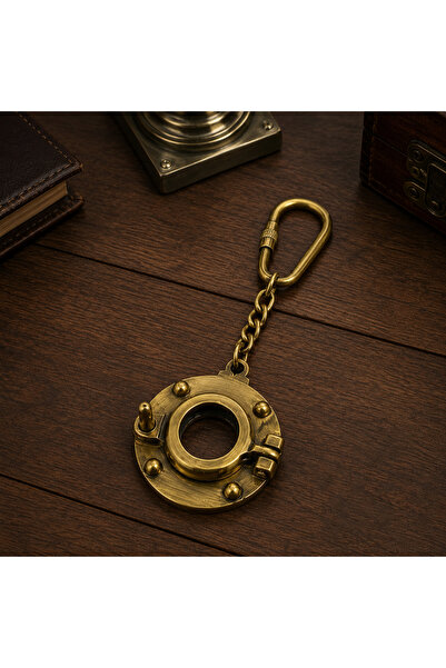 hediyeconcepti Brass Sailor Themed Keychain – Nostalgic Metal Keychain with V...