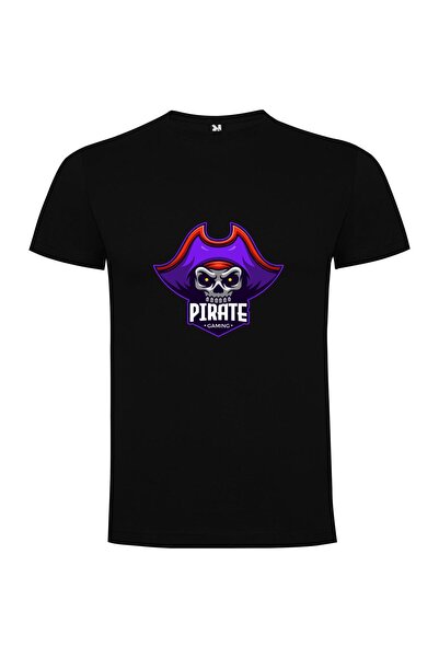 iLovePrints Dark Pirate Gaming Logo Tshirt