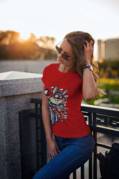 iLovePrints Bunny Biker Madness Tshirt