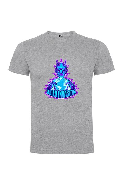 iLovePrints Globe-Wielding Alien Invader Tshirt