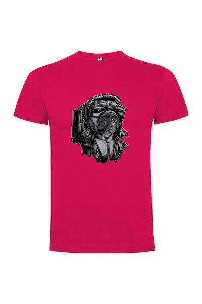 iLovePrints Pug Noir Gunslinger Tshirt