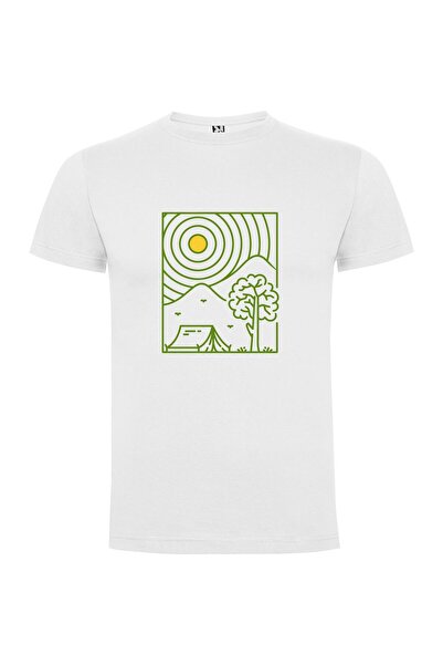 iLovePrints Tent & Trees Outdoors Tshirt