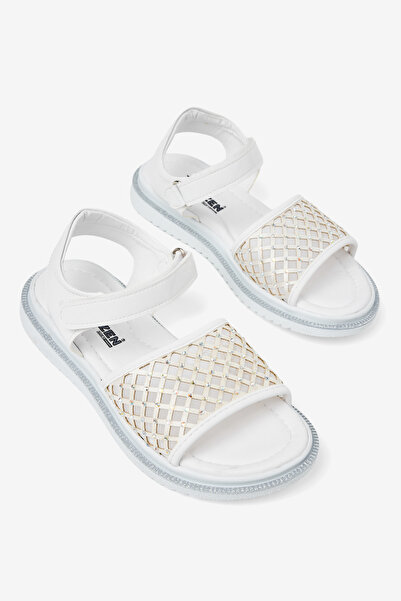 Tonny Black Children's Unisex White Children's Stone Sandals