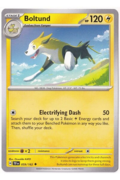 Pokemon Boltund 059/162 - Temporal Forces - Kart (Mint)