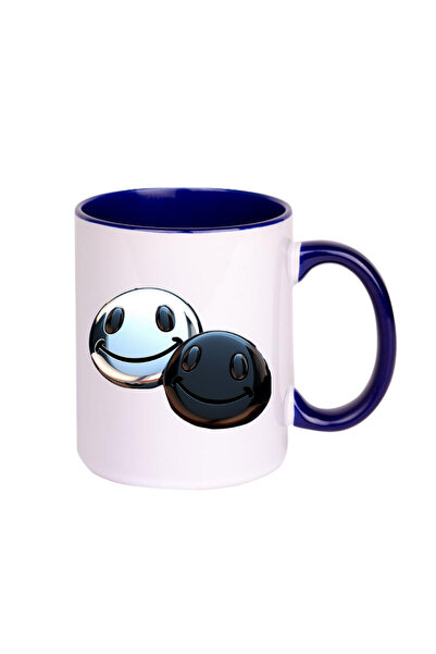 CERCİBAZAAR Emoji Themed Special Design Porcelain Mug – 300 ml Stylish Mug wi...