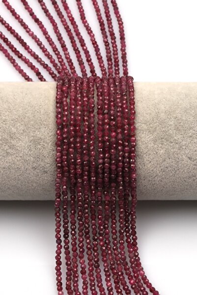 Garnet Doğal Taş Dizi 2 mm Fasetli Küre Kesim - DZ-1295