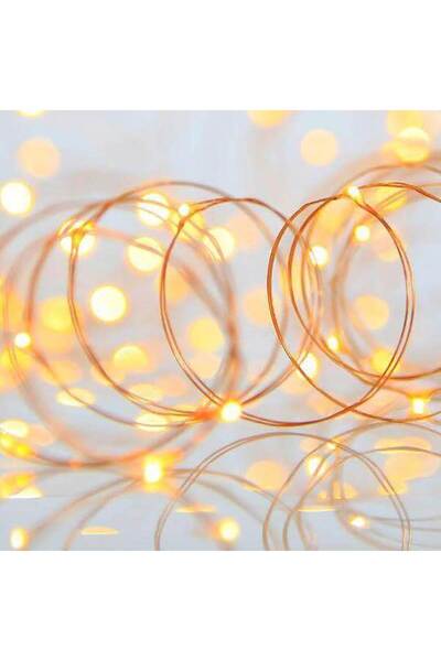Generic 100 λαμπάκια LED σε σειρά, 10 m, μπρονζέ καλώδιο χαλκού (Copper), στα...