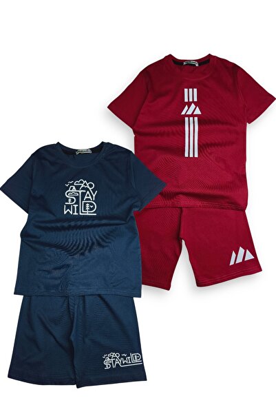 Minik Motion Set of 2 Short Sleeve T-Shirts and Shorts for Children Minikmoti...