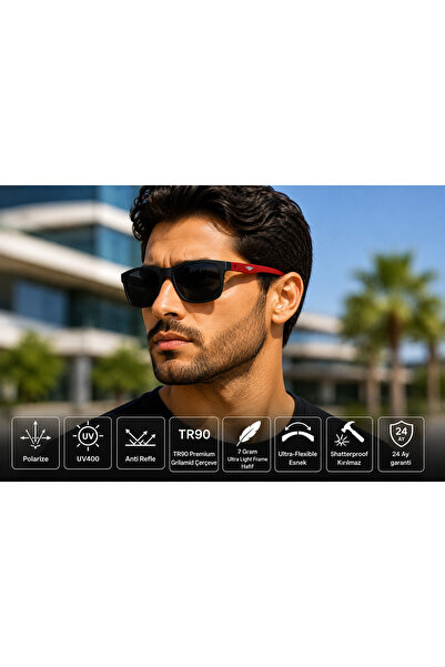 EXELİNE Col 108 Series Polarized Men's Sunglasses-Unbreakable Frame-Polarized...
