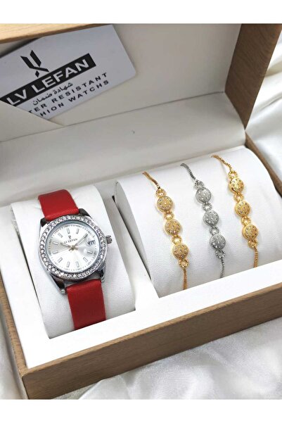STRIVA Lifan Watch Women's Watch Set Lv Lefan Fashion Crystal-Encrusted Brace...