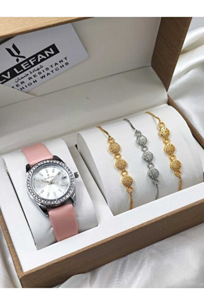 STRIVA Lifan Watch Women's Watch Set Lv Lefan Fashion Crystal-Encrusted Brace...