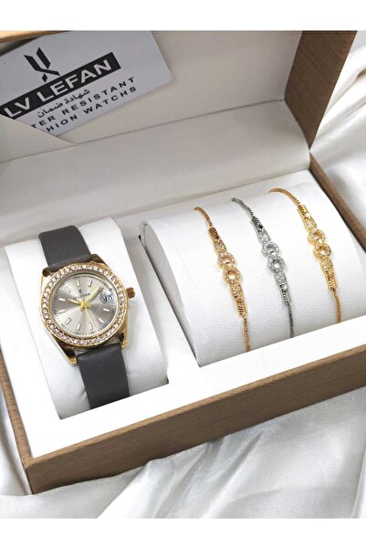 STRIVA Lifan Watch Women's Watch Set Lv Lefan Fashion Crystal-Encrusted Brace...