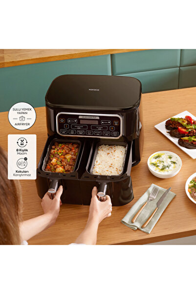 Karaca Air Pro Cook Duo Ev Yemeği XXXL Airfryer 8 Litre Geniş Hacim