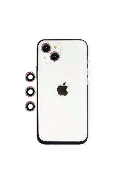 Twin Store iPhone 14 Shine Camera Lens - Rainbow