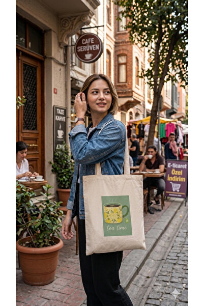 RMY MODA Organic Fabric Fruit Patterned 100% Canvas Daily Shoulder Bag