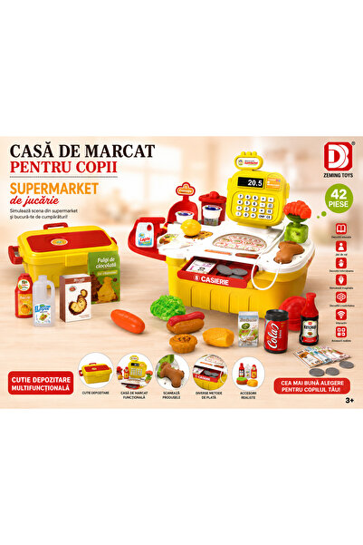 SUPERMEMO Casă de Marcat Interactivă pentru Copii Smart Market™ – 42 Piese