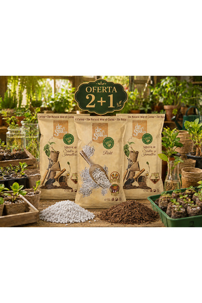 Dr Soil Set 2+1, Substrat Dr.Soil pentru insamantare, sadire si inmultire 2 x...
