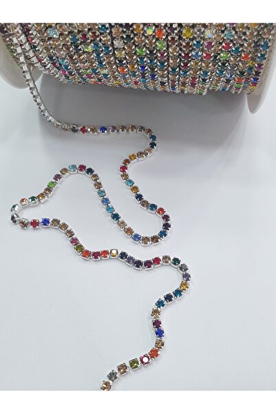 CRYSTALSHOP Panglică cu pietre - Ss12 Culoare Argintie (3 Metri)