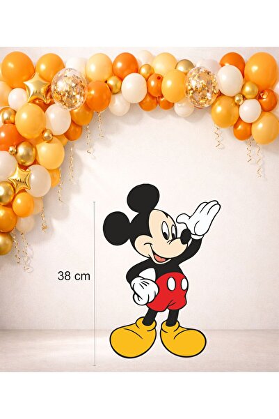 Sinek Kupası Tasarım Mickey Mouse Themed Standing Board (38 cm) Birthday Deco...