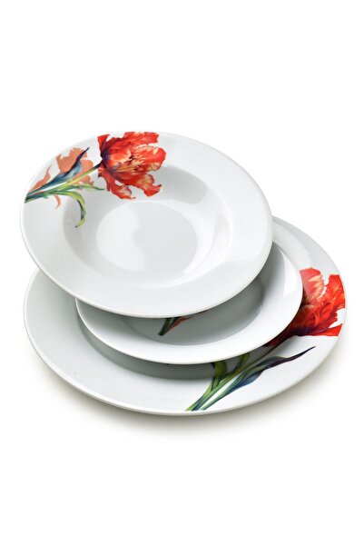 MONDEX Set de veselă din porțelan AFFEKDESIGN LEA TULIP 27/21.8/19.2 cm Alb c...