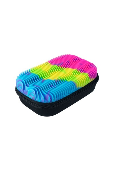 Zipit Penar cu fermoar Wavy Silicone Top Storage Box - Neons