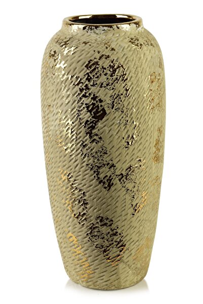 MONDEX Vază Ceramică YARINE GOLD 16x10x39 cm Auriu 1 buc.