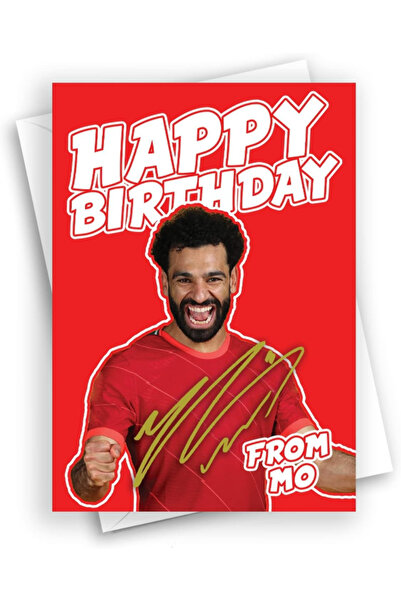 HWC Trading Mo Salah Birthday Card for Liverpool Fans and Supporters