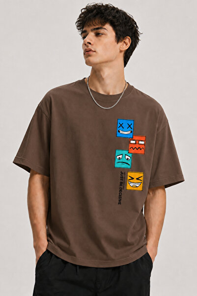 ArtYus Μπλουζάκι Just Be Decisive με γραφική στάμπα Unisex Oversize – Βαμβακε...