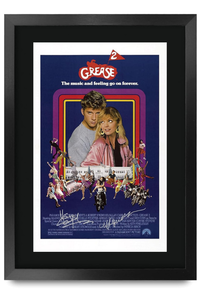HWC Trading ملصق فيلم FR A3 Grease 2 مطبوع عليه توقيع ميشيل بيفير، هدايا للمع...