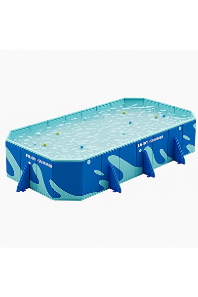 HI-FINE Foldable Non-Inflatable Swimming Pool, 7-Layer Composite Material Fam...