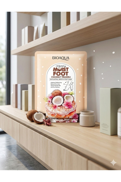 Bioaqua Mască exfoliantă pentru picioare Coconut Tiramisu - Pentru picioare c...